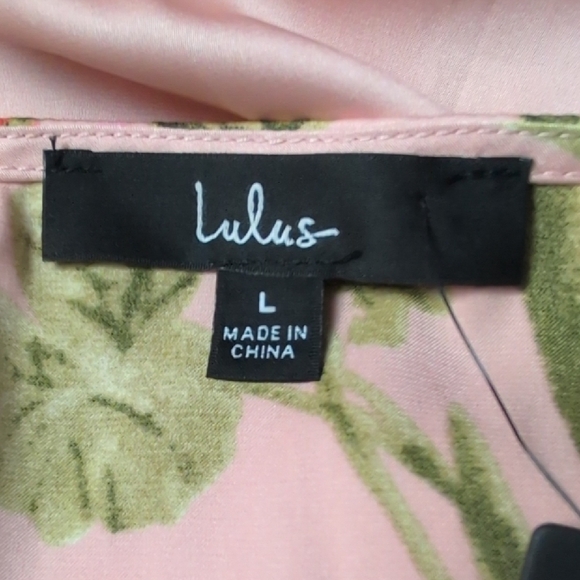 Lulus NWT Remarkable Entrance Pink Floral Print Satin Midi Dress - Picture 8 of 9